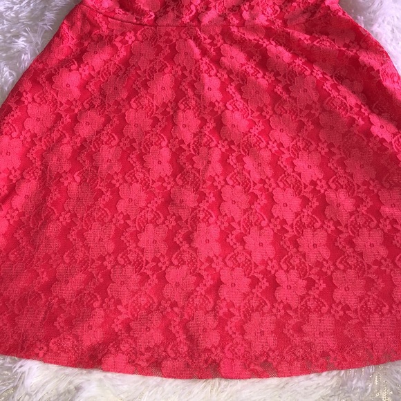 ⚡️5 For $15⚡️ Girls red/pink lace dress - Picture 5 of 8